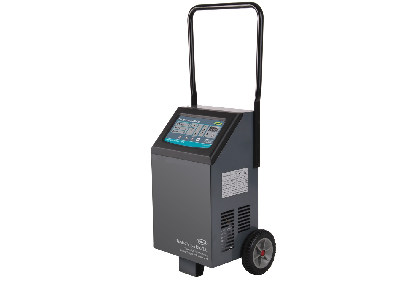 RCBT60T automatic trolley smart battery charger side